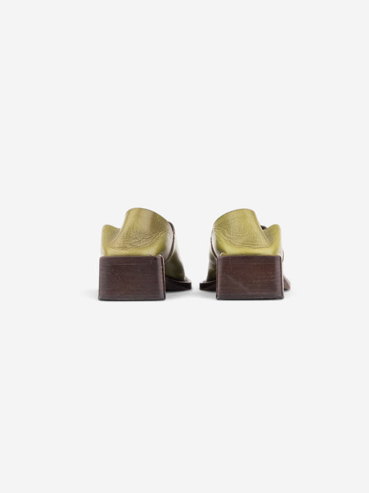 Miu Miu 2000s Square Toe Western Loafer Mules – side view