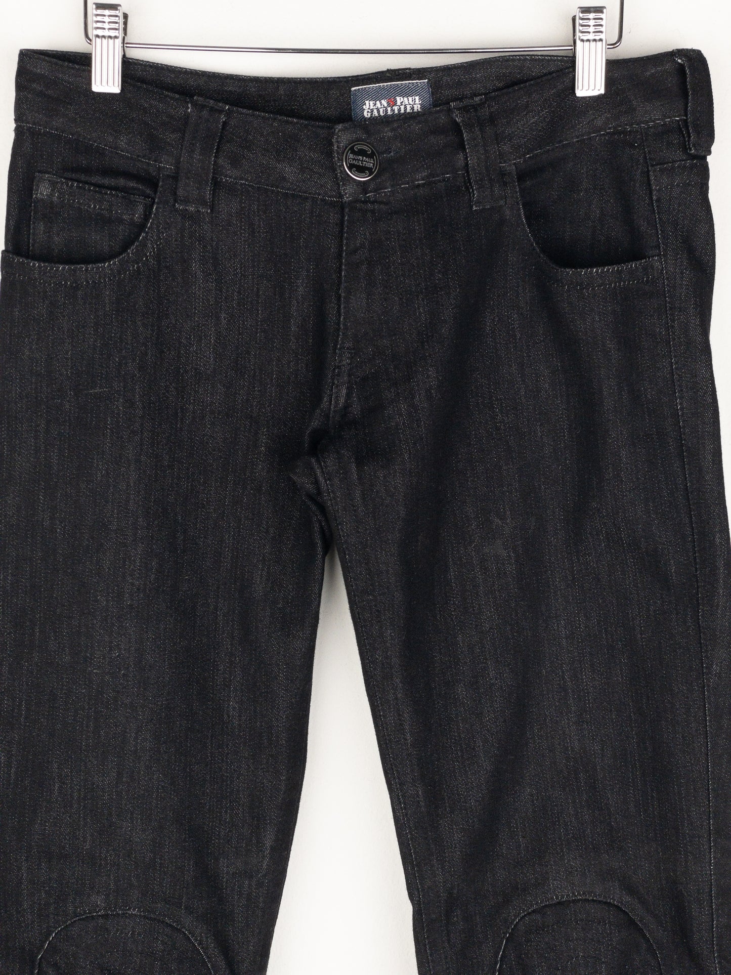 Jean Paul Gaultier 2000s Lace Bondage Denim Biker Jeans