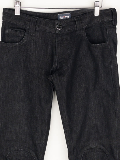 Jean Paul Gaultier 2000s Lace Bondage Denim Biker Jeans