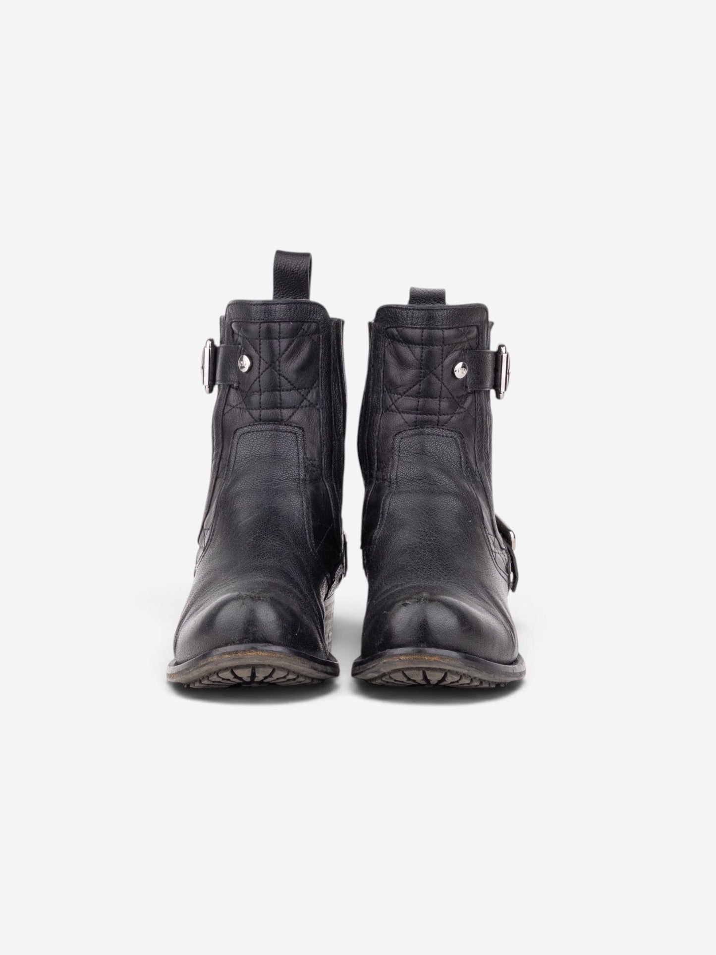 Dior by Galliano 2000s Biker Moto Ankle Boots – back view