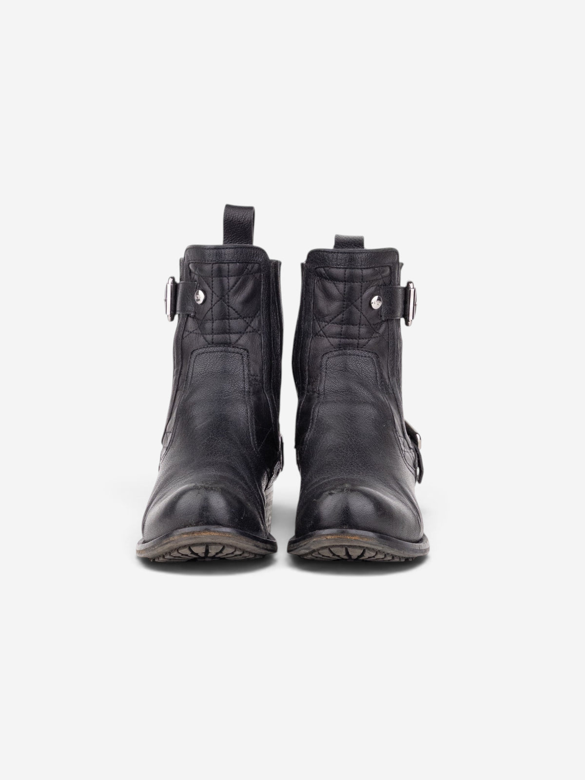Dior by Galliano 2000s Biker Moto Ankle Boots – back view