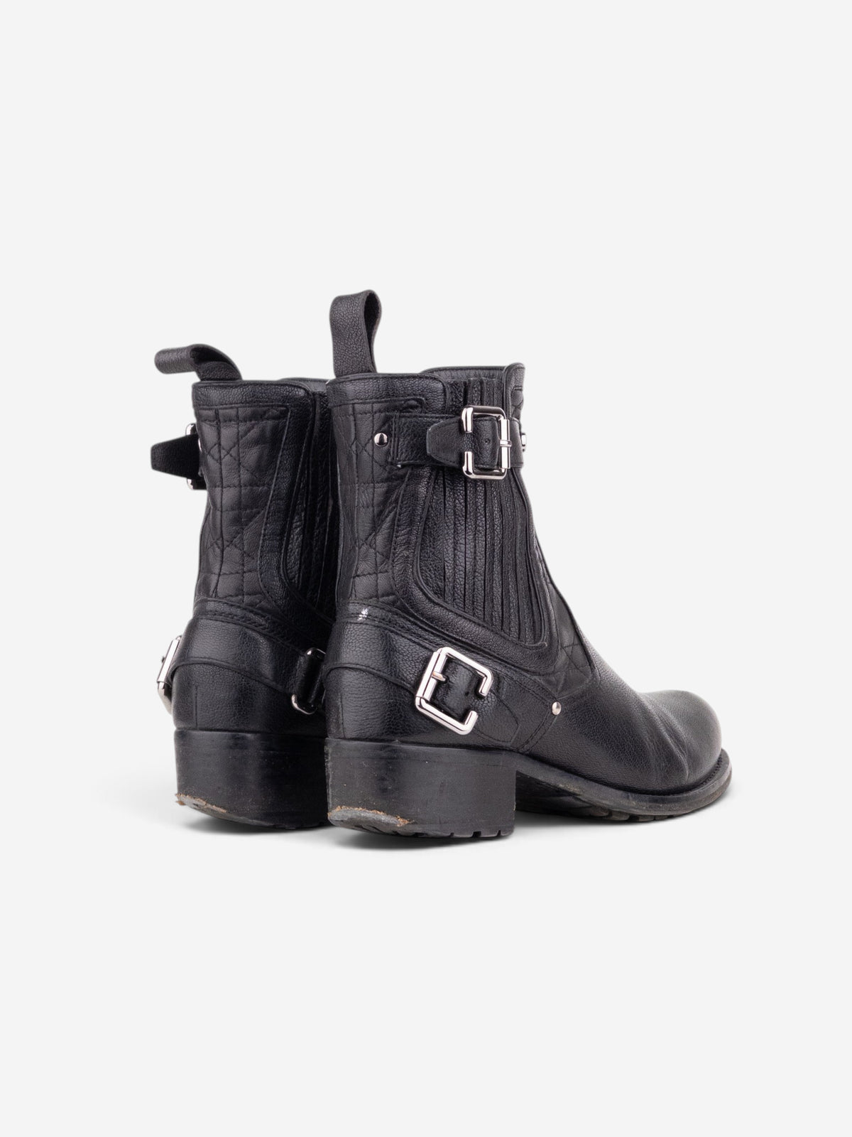 Dior by Galliano 2000s Biker Moto Ankle Boots – side view