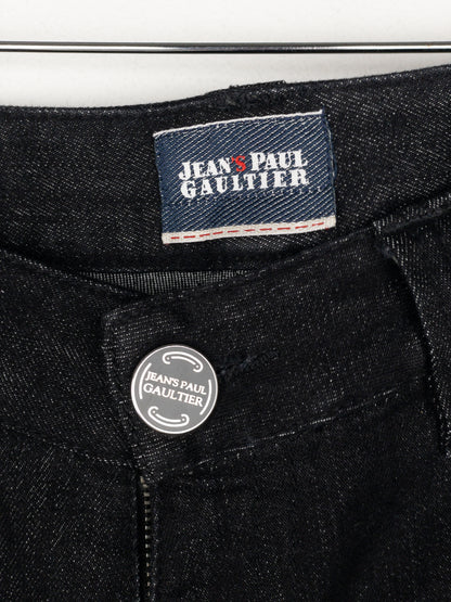 Jean Paul Gaultier 2000s Lace Bondage Denim Biker Jeans