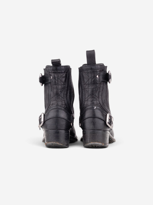 Dior by Galliano 2000s Biker Moto Ankle Boots – side view