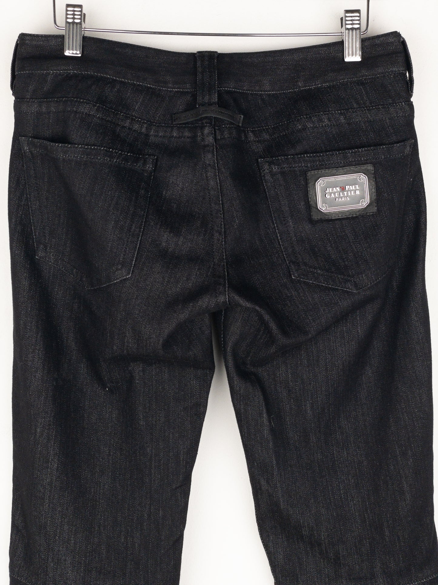 Jean Paul Gaultier 2000s Lace Bondage Denim Biker Jeans