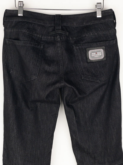 Jean Paul Gaultier 2000s Lace Bondage Denim Biker Jeans