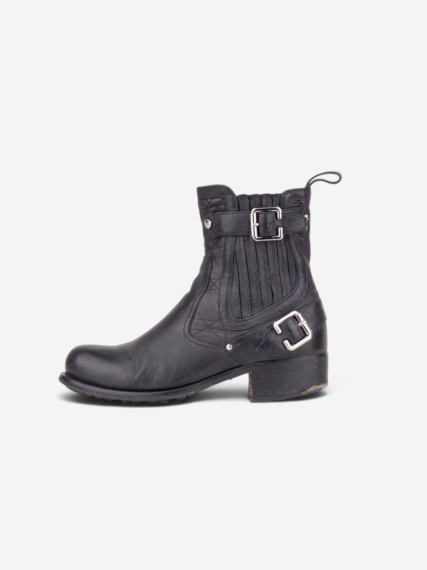 Dior by Galliano 2000s Biker Moto Ankle Boots – side view