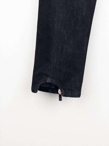 Jean Paul Gaultier 2000s Lace Bondage Denim Biker Jeans