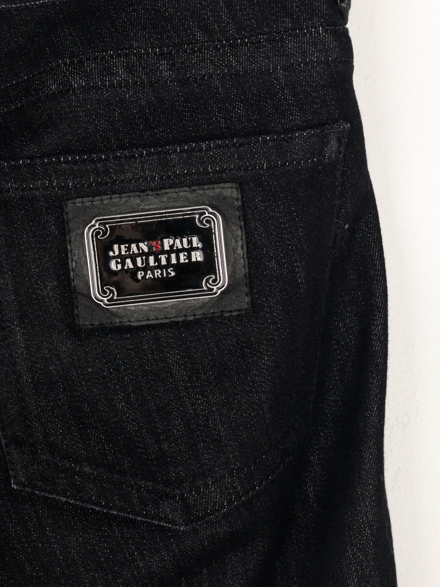 Jean Paul Gaultier 2000s Lace Bondage Denim Biker Jeans