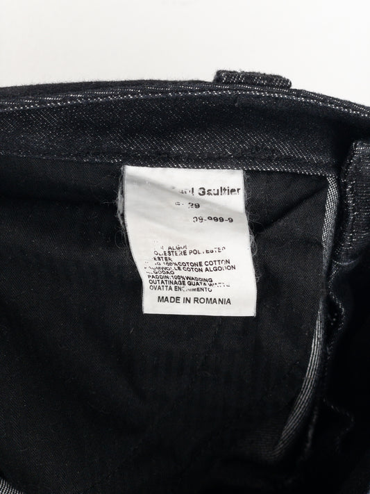 Jean Paul Gaultier 2000s Lace Bondage Denim Biker Jeans – photo 8