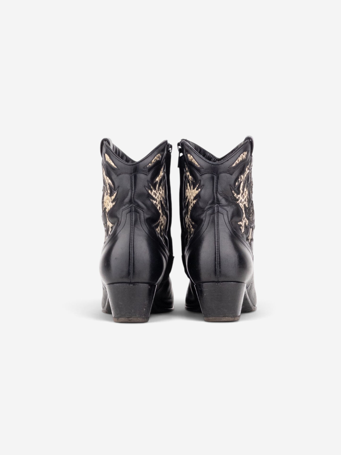 Saint Laurent by Anthony Vaccarello SS17 Python Western Cowboy Ankle Boots – side view