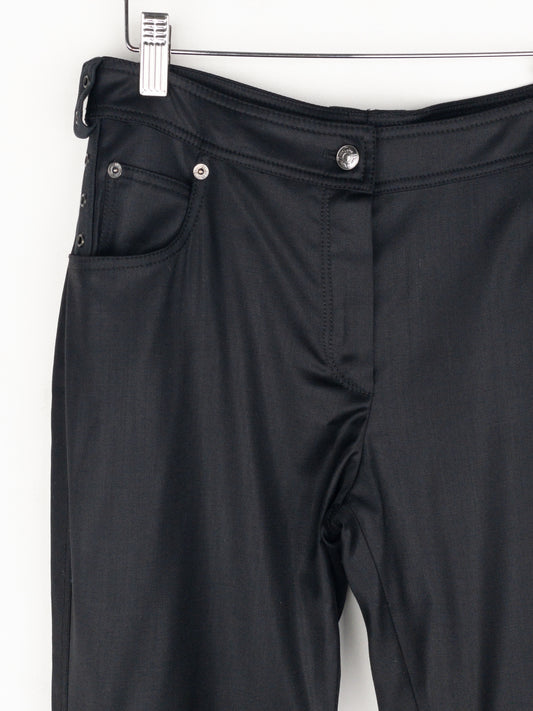 Dior by Galliano SS03 Coated Bootcut Bondage Biker Pants – photo 3