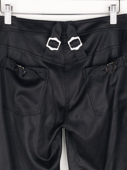 Dior by Galliano SS03 Coated Bootcut Bondage Biker Pants – photo 4