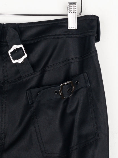 Dior by Galliano SS03 Coated Bootcut Bondage Biker Pants