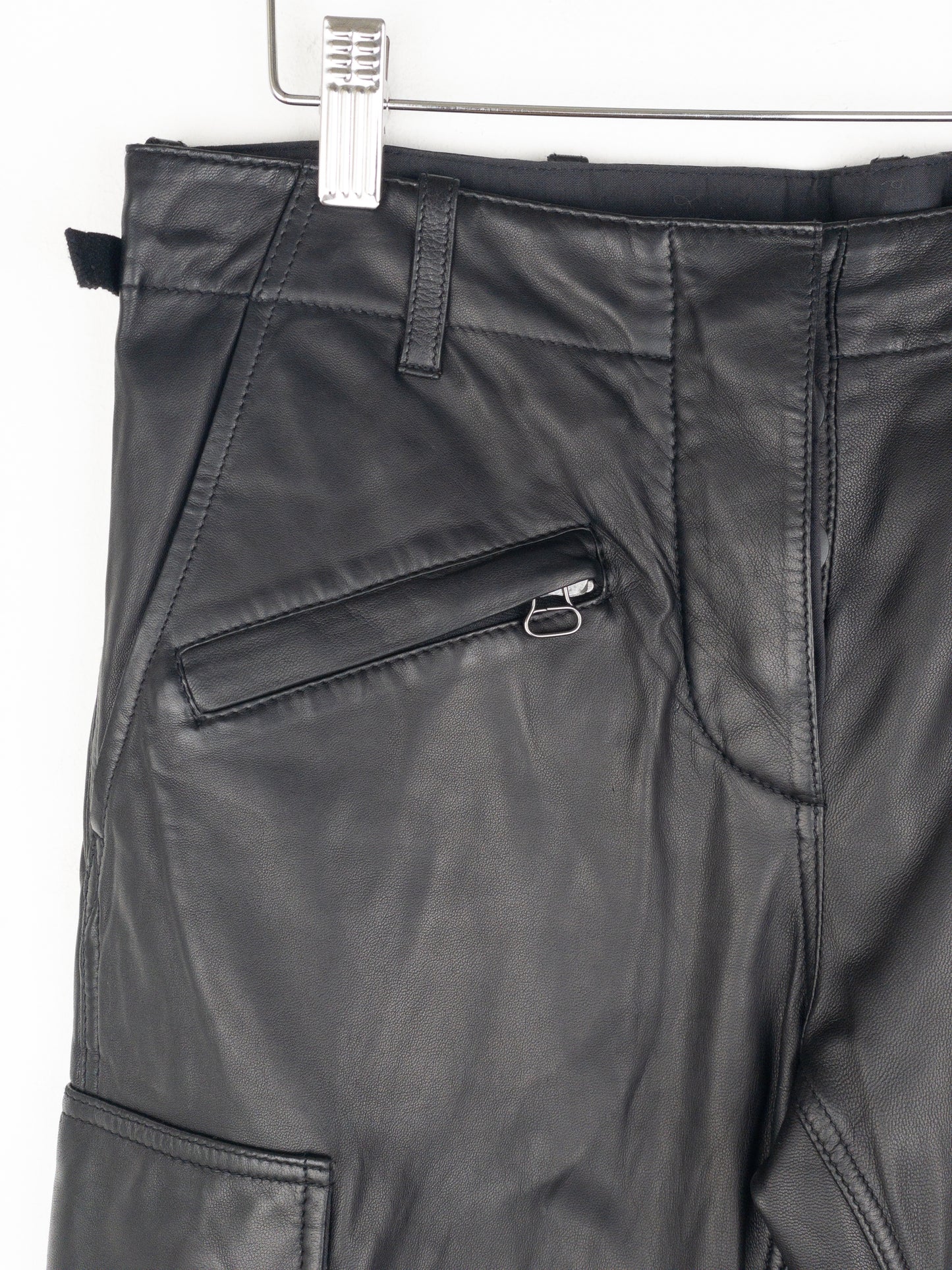 Balmain by Decarnin SS10 Leather Cargo Biker Pants