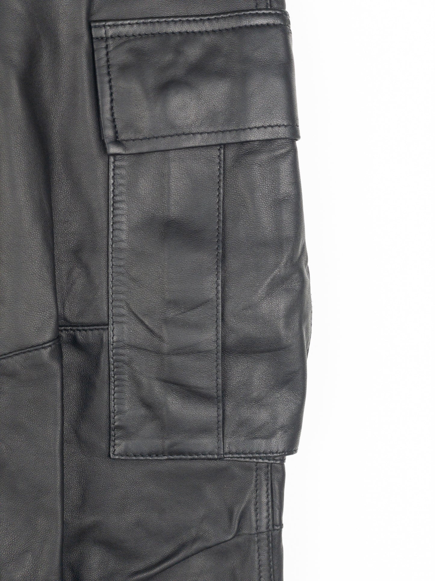 Balmain by Decarnin SS10 Leather Cargo Biker Pants