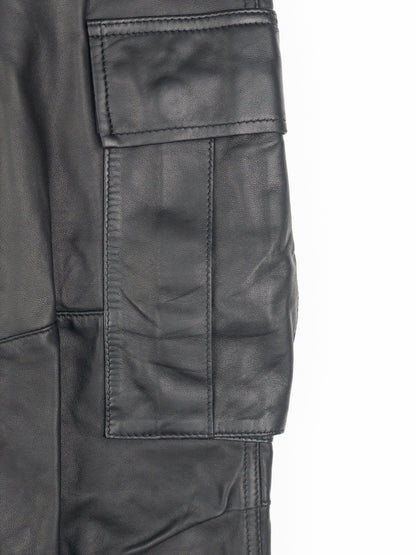 Balmain by Decarnin SS10 Leather Cargo Biker Pants