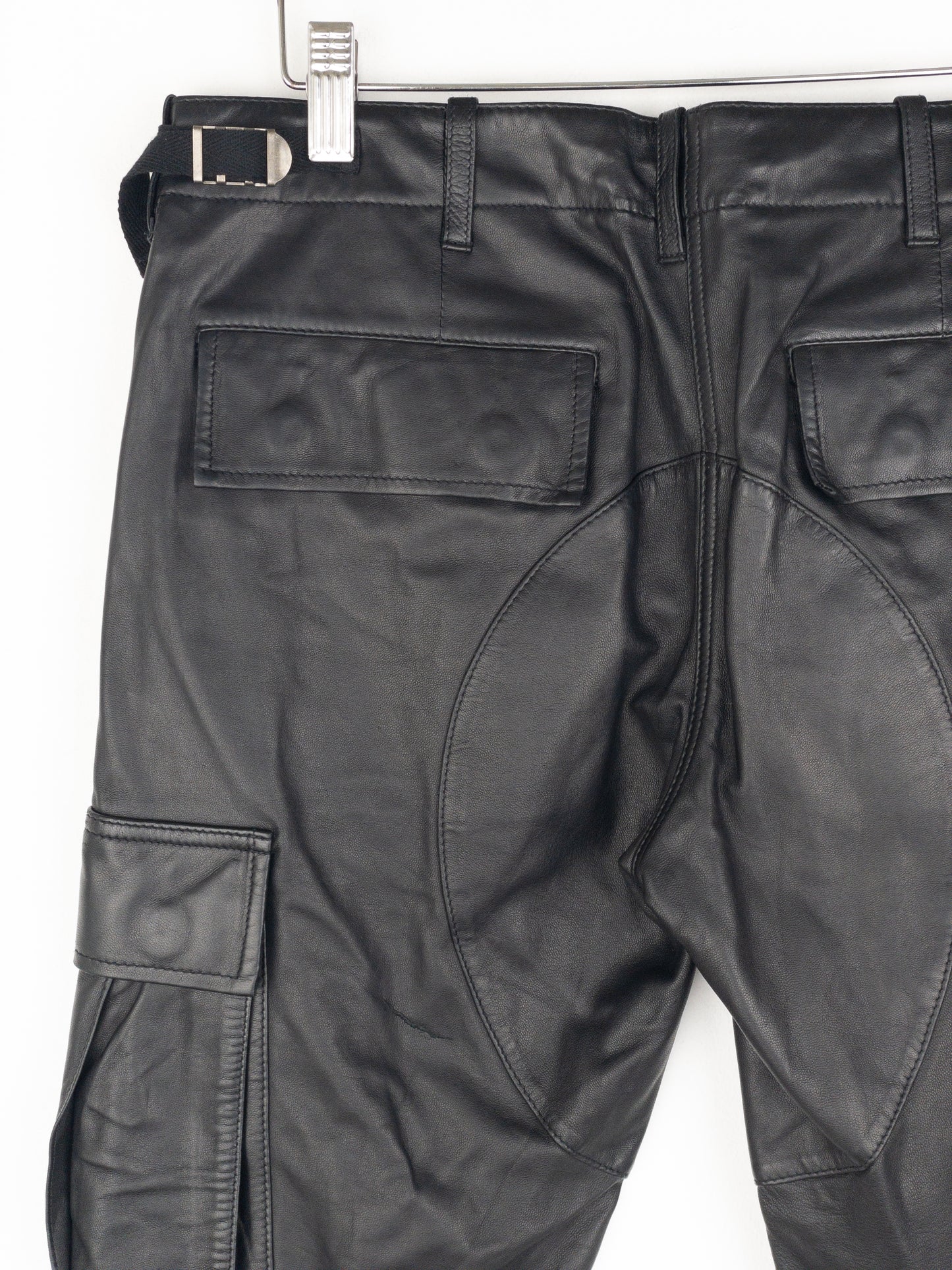 Balmain by Decarnin SS10 Leather Cargo Biker Pants