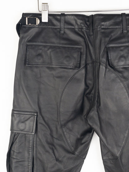 Balmain by Decarnin SS10 Leather Cargo Biker Pants