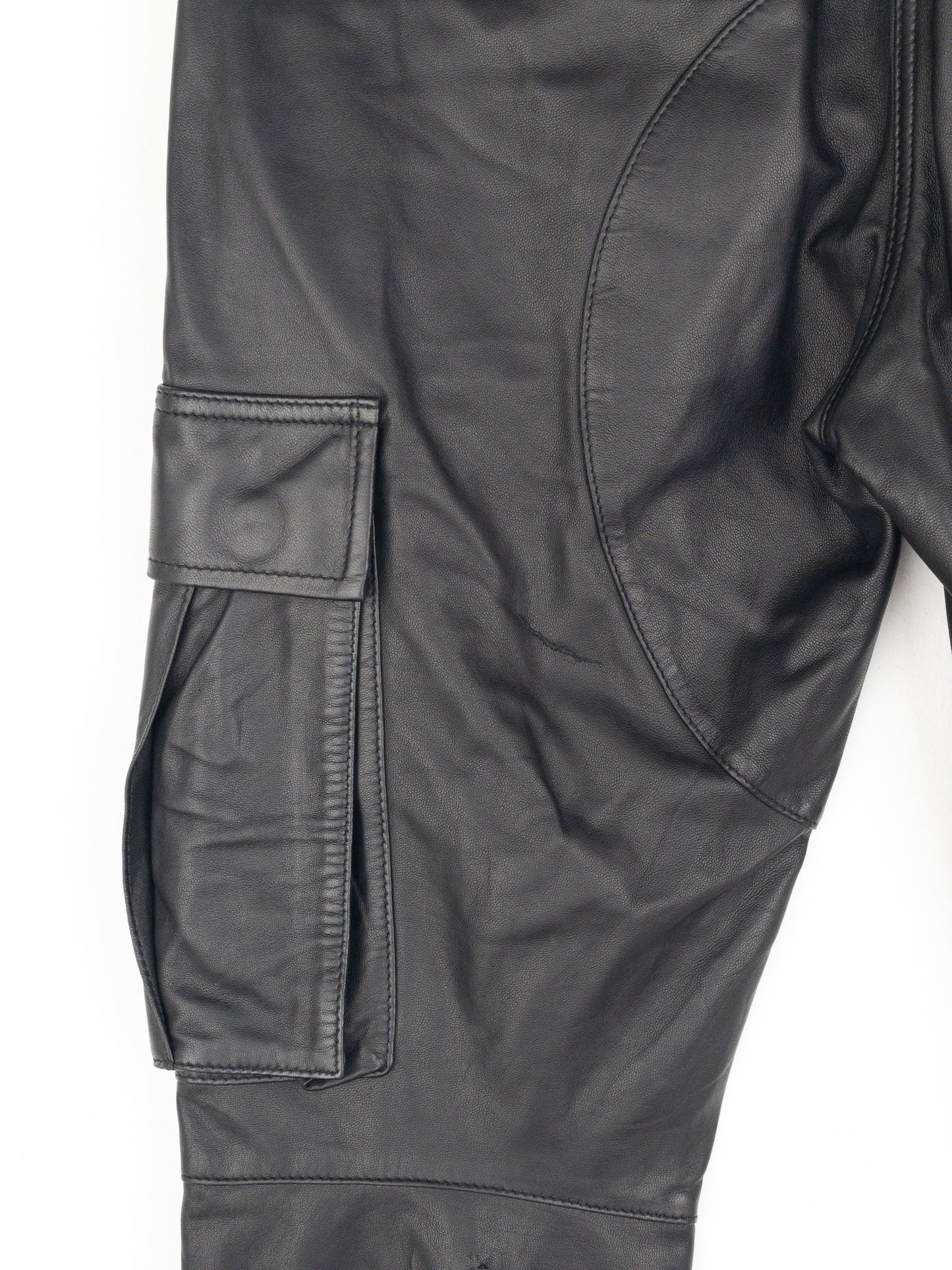 Balmain by Decarnin SS10 Leather Cargo Biker Pants