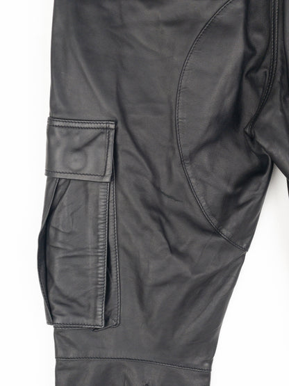 Balmain by Decarnin SS10 Leather Cargo Biker Pants