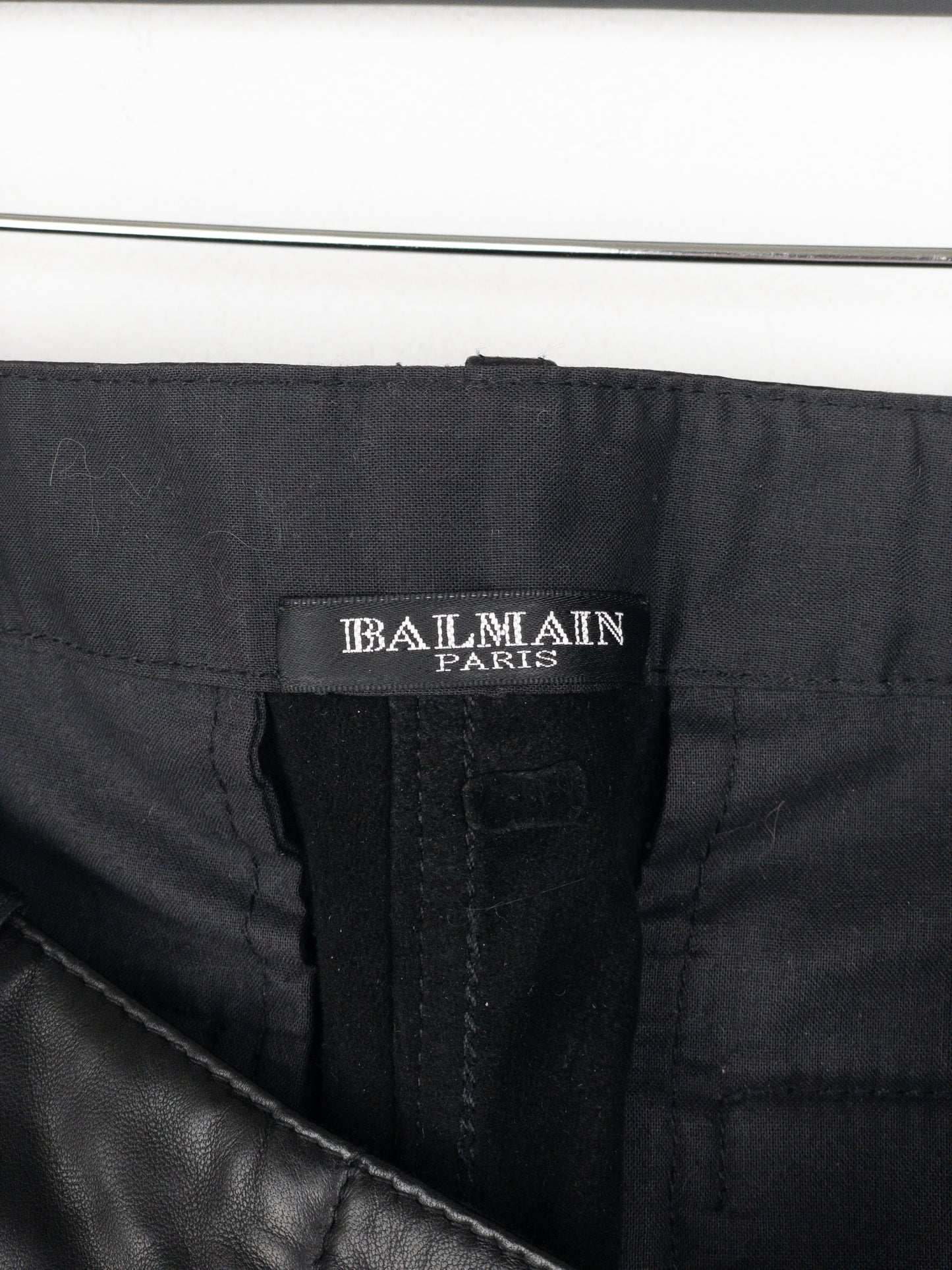Balmain by Decarnin SS10 Leather Cargo Biker Pants
