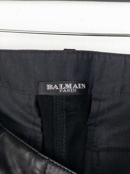Balmain by Decarnin SS10 Leather Cargo Biker Pants