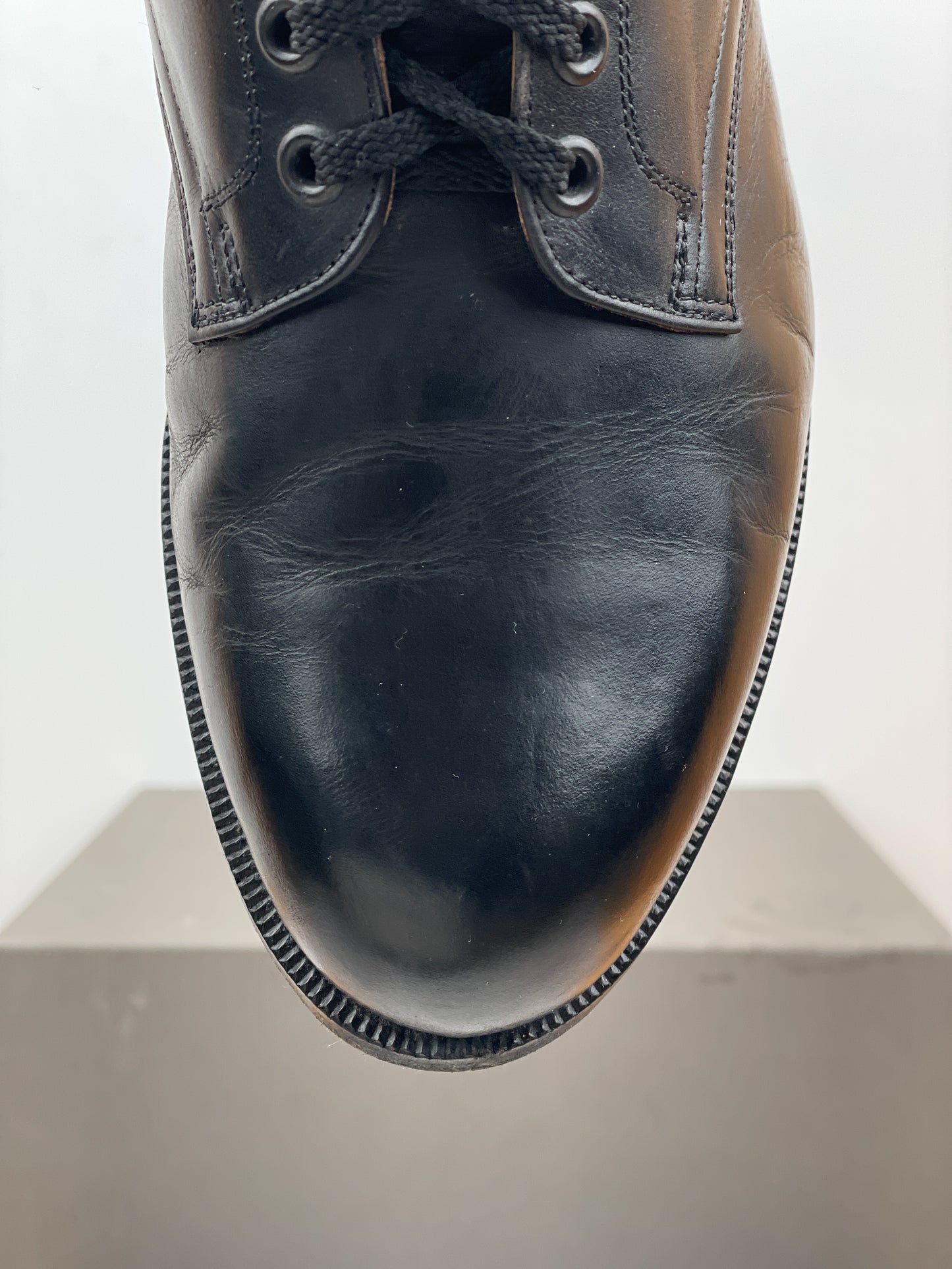 Helmut Lang 1990s Leather Combat Ankle Boots