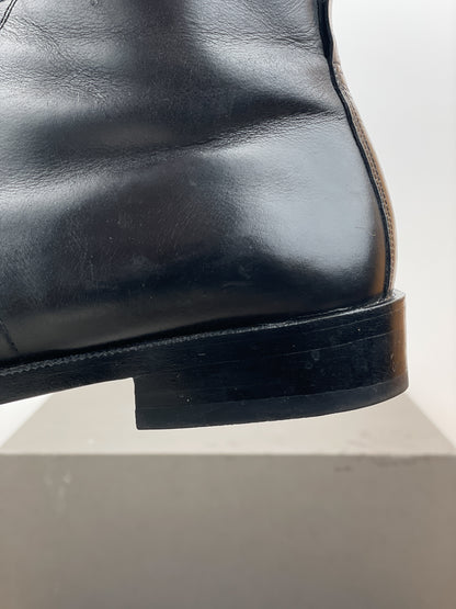 Helmut Lang 1990s Leather Combat Ankle Boots