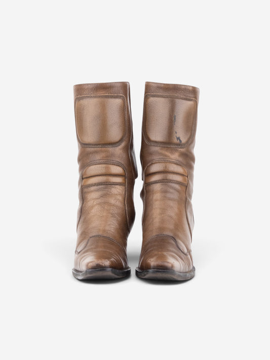 Miu Miu AW99 Western Biker Moto Boots – back view