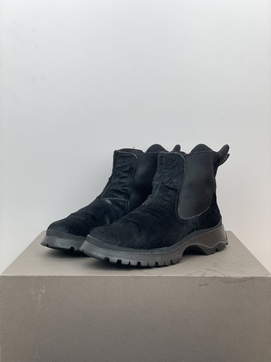 Prada AW99 Brixxen Pony Hair Chelsea Boots