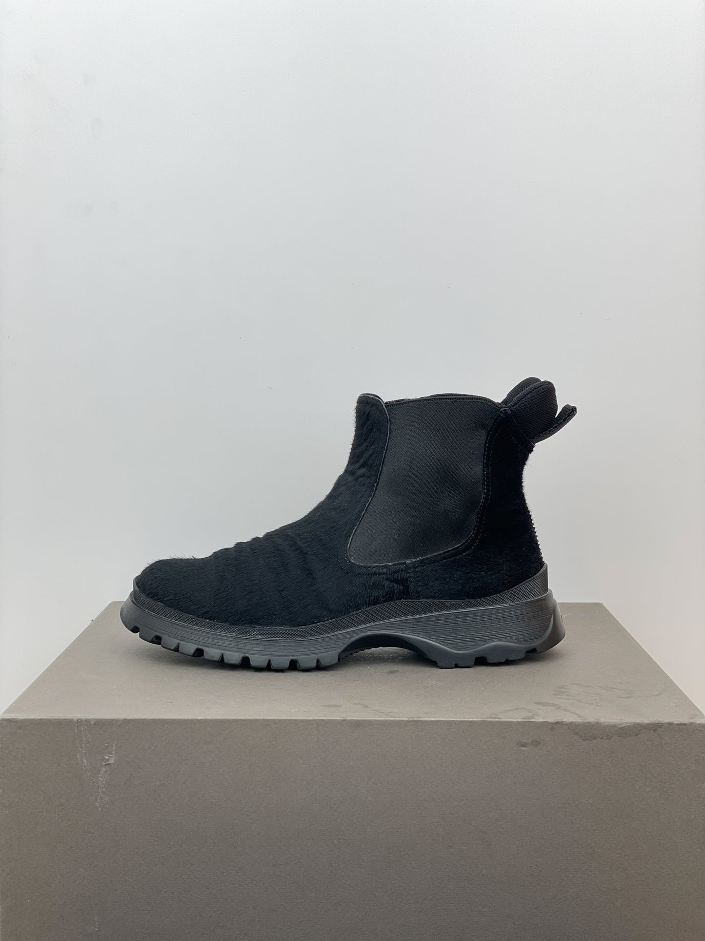 Prada AW99 Brixxen Pony Hair Chelsea Boots