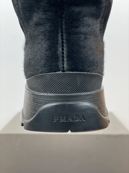 Prada AW99 Brixxen Pony Hair Chelsea Boots