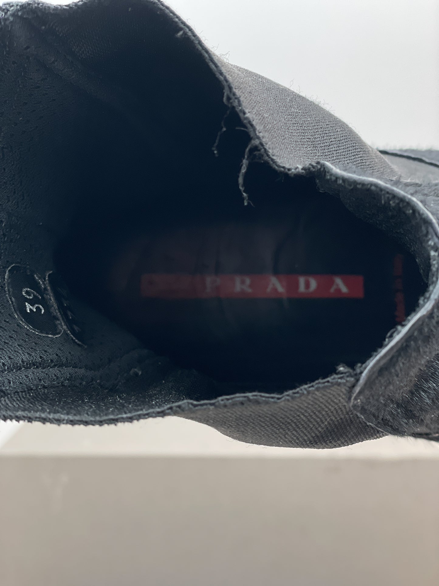 Prada AW99 Brixxen Pony Hair Chelsea Boots
