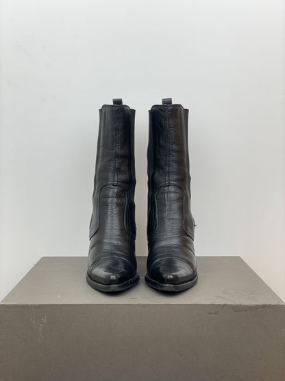 Miu Miu 2000s Western Ankle Heel Boots