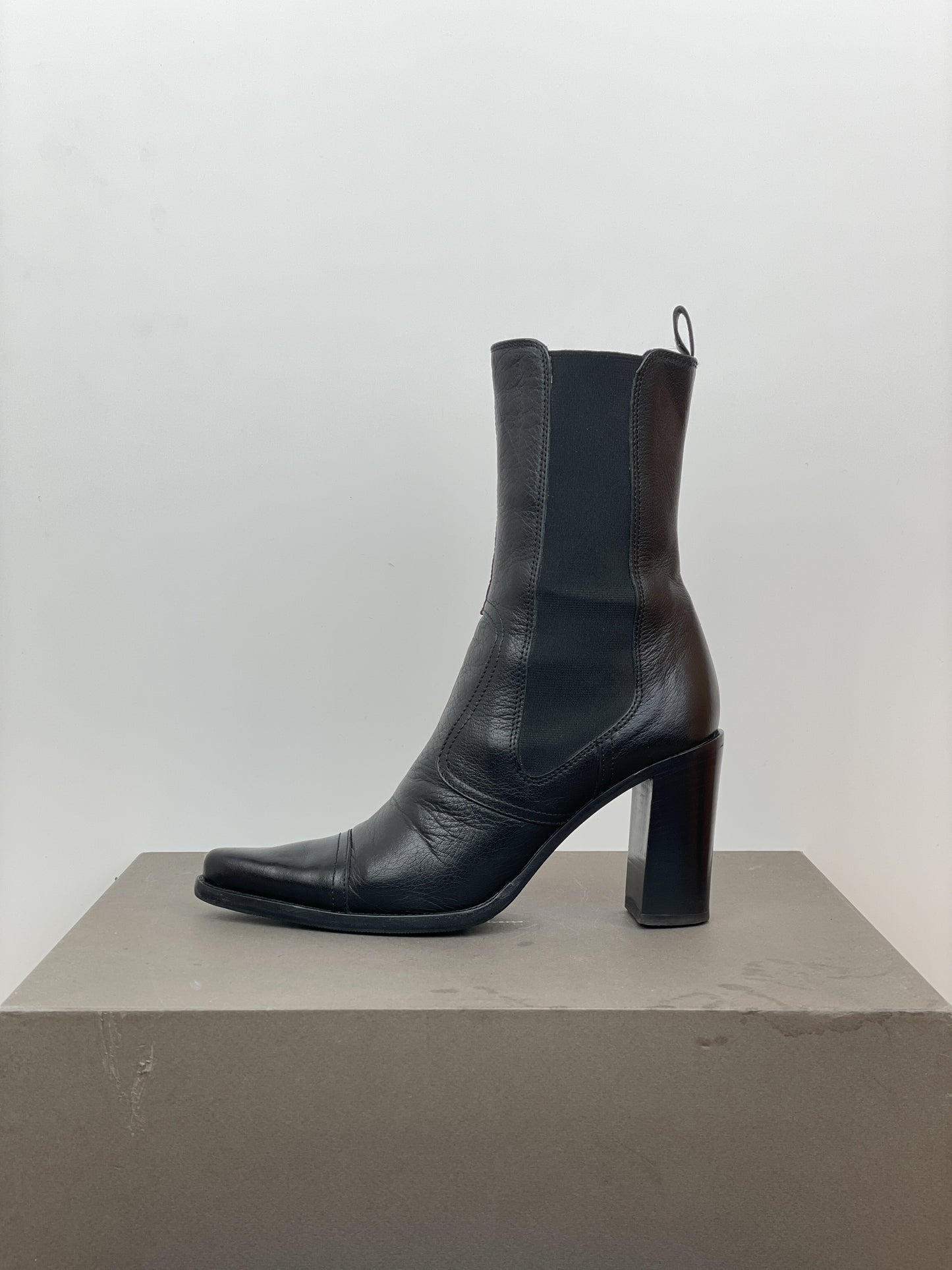Miu Miu 2000s Western Ankle Heel Boots