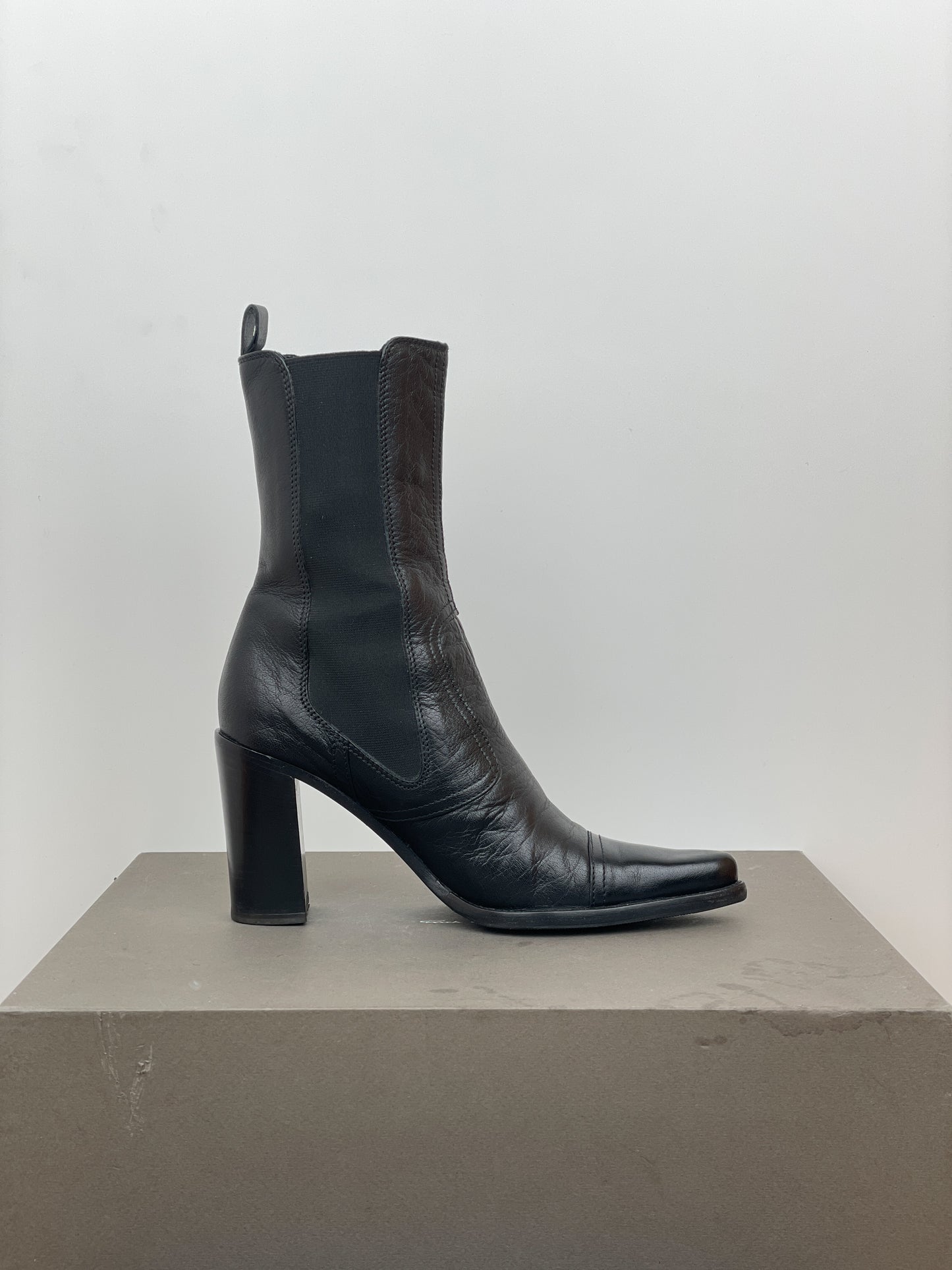 Miu Miu 2000s Western Ankle Heel Boots