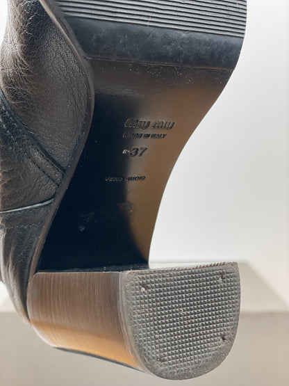 Miu Miu 2000s Western Ankle Heel Boots