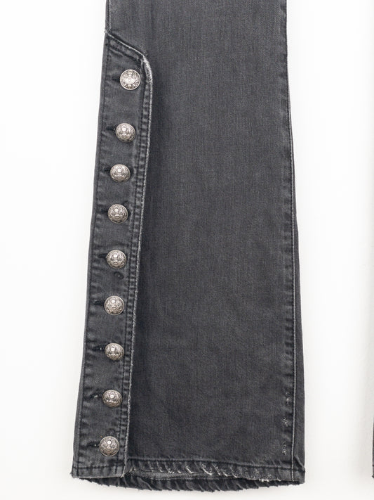 Balmain by Decarnin AW10 Flared Napoleon Biker Denim Jeans – photo 5