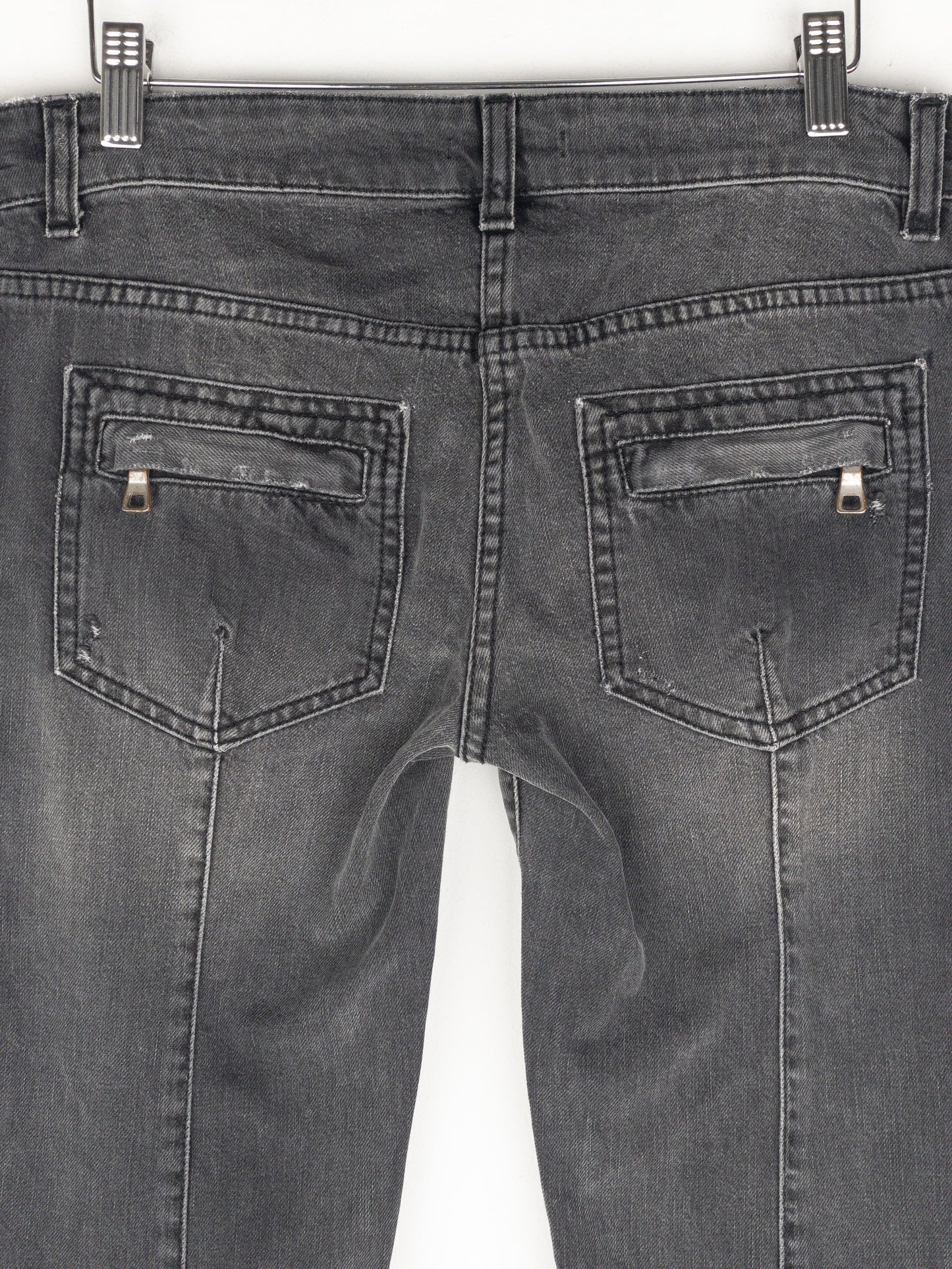 Balmain by Decarnin AW10 Flared Napoleon Biker Denim Jeans