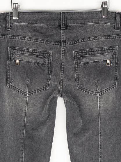 Balmain by Decarnin AW10 Flared Napoleon Biker Denim Jeans