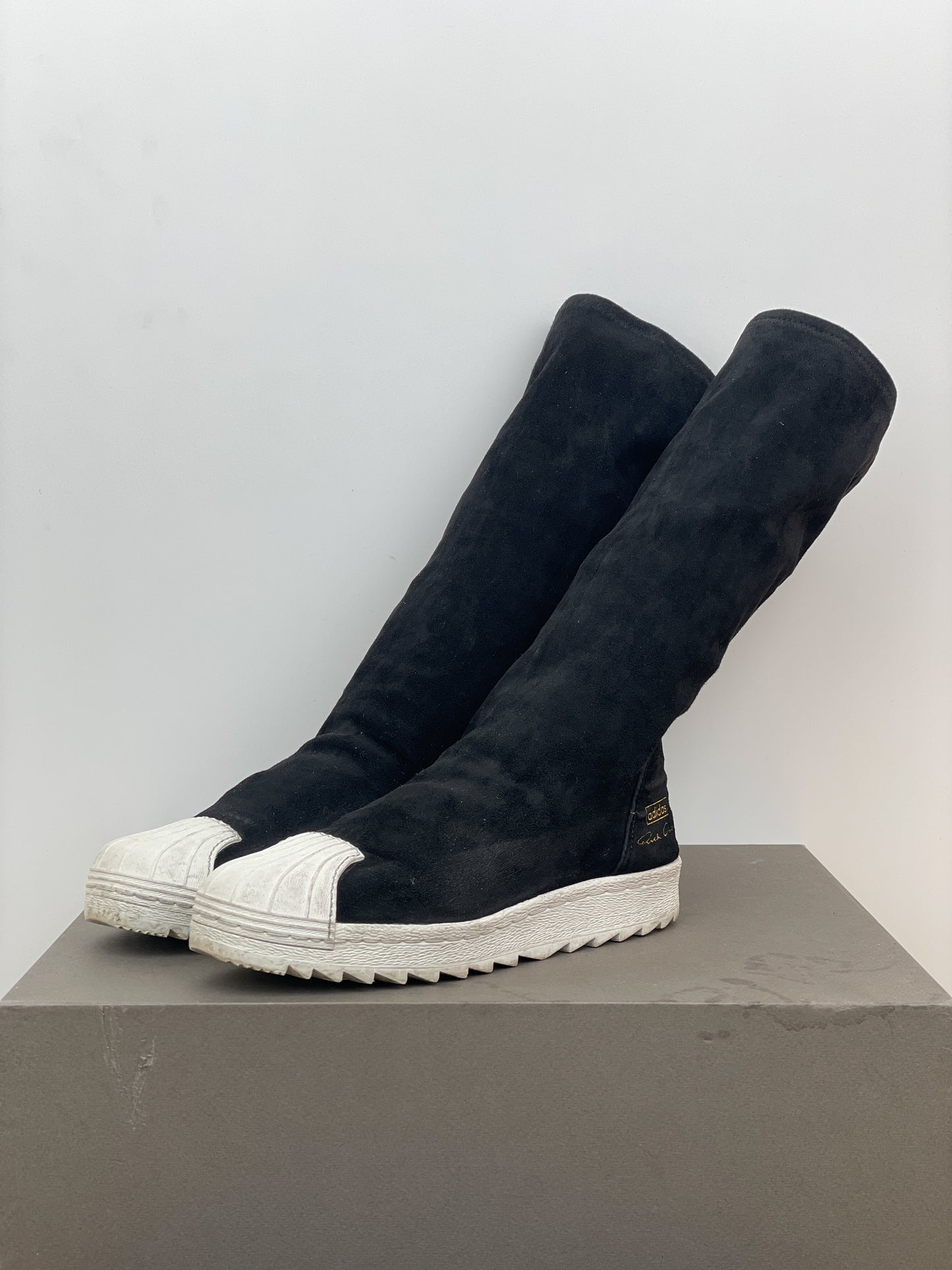Rick Owens x Adidas SS16 'Cyclops' Superstar Ripple Sock Boots