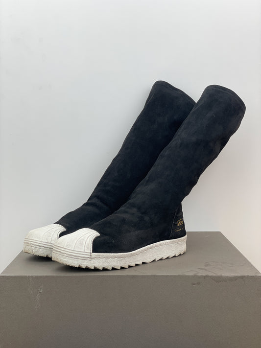 Rick Owens x Adidas SS16 'Cyclops' Superstar Ripple Sock Boots