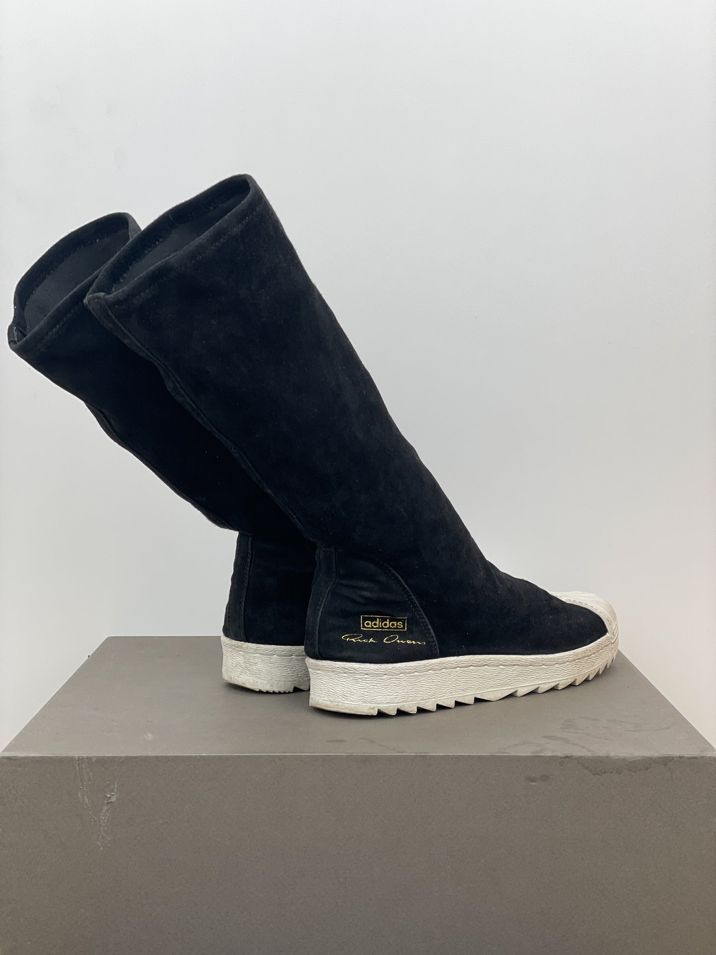 Rick Owens x Adidas SS16 'Cyclops' Superstar Ripple Sock Boots