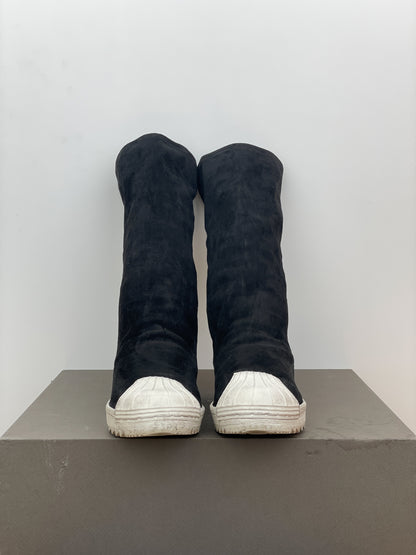 Rick Owens x Adidas SS16 'Cyclops' Superstar Ripple Sock Boots