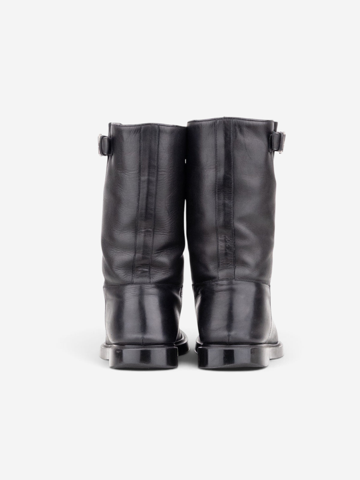 Gucci by Tom Ford 2000s Fur-Lined Biker Boots – side view