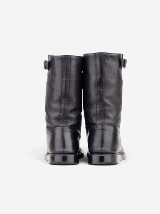 Gucci by Tom Ford 2000s Fur-Lined Biker Boots – side view