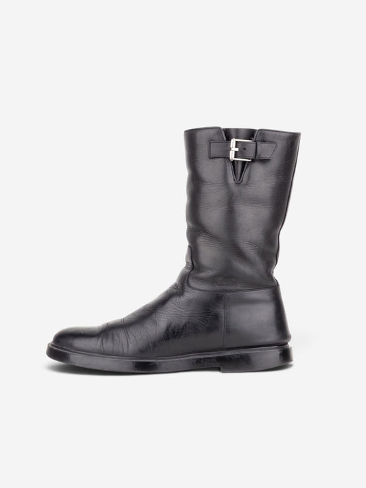 Gucci by Tom Ford 2000s Fur-Lined Biker Boots – side view
