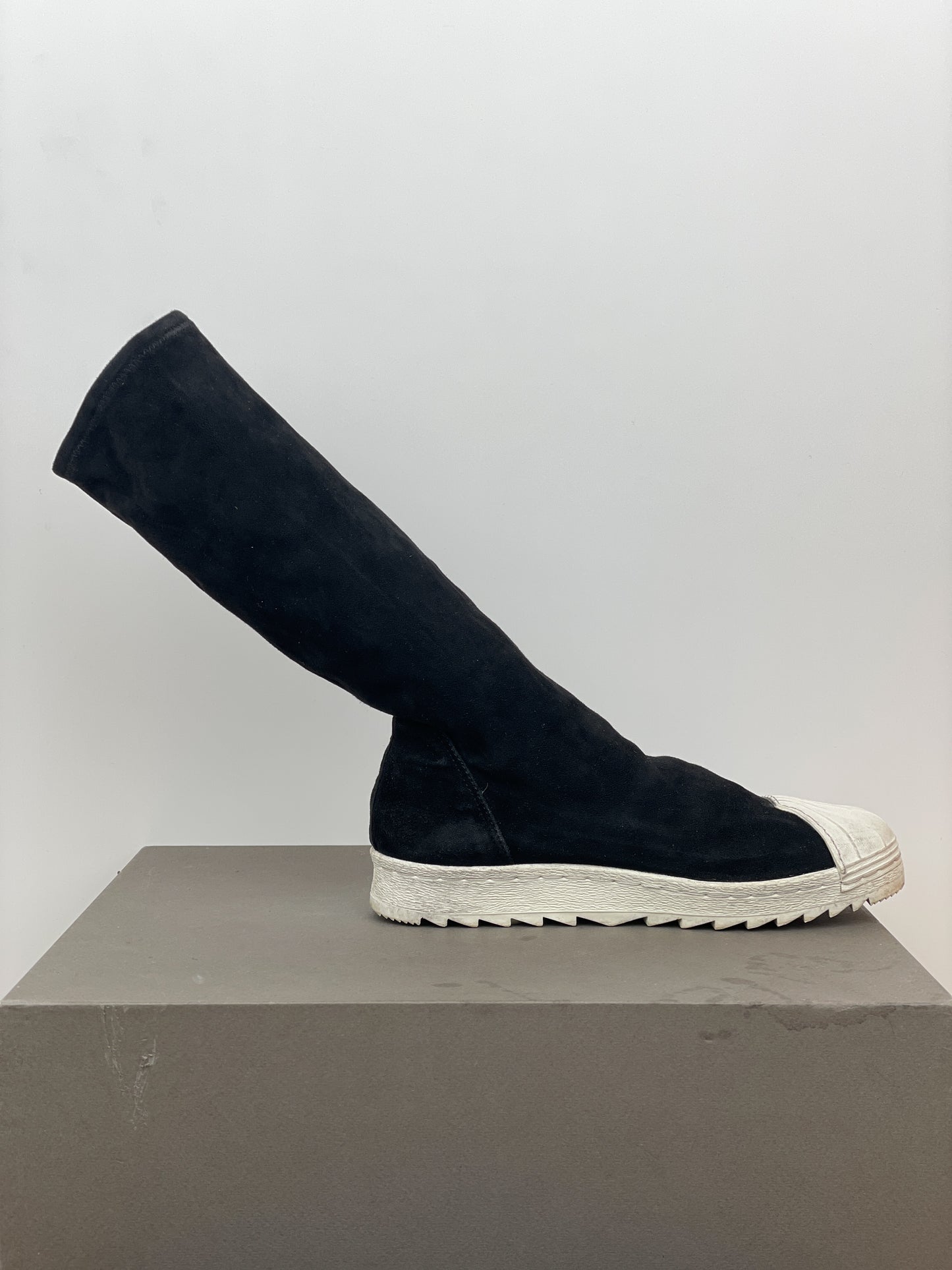Rick Owens x Adidas SS16 'Cyclops' Superstar Ripple Sock Boots