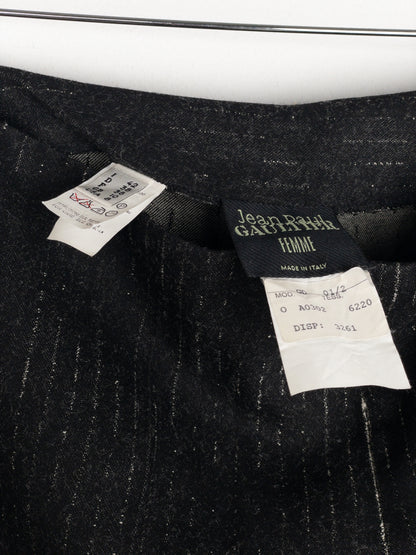 Jean Paul Gaultier AW92 Pinstripe Face Print Dress Pants